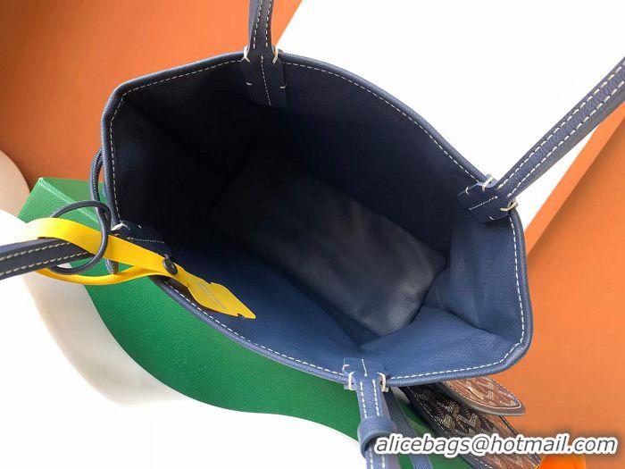 Promotional Goyard Original Anjou Reversible Bag With Heart Mini 2399 Navy Blue