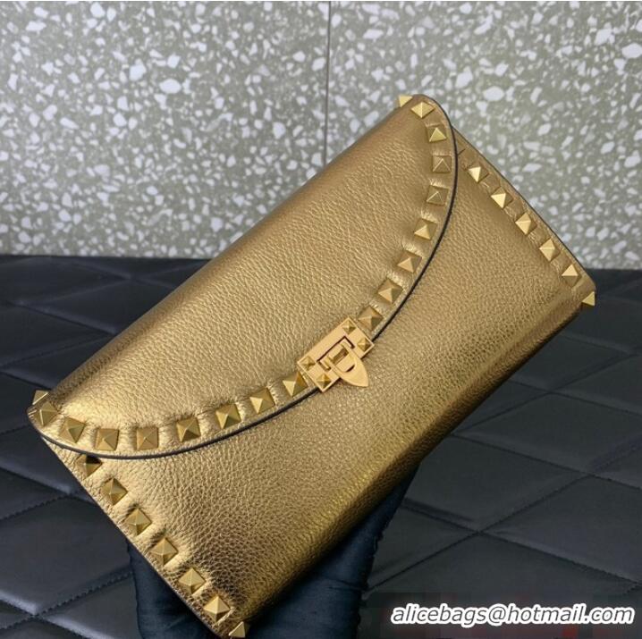 Good Looking VALENTINO GARAVANI Loco Calf leather bag 0059 Gold