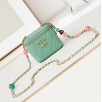 Luxury Discount Chanel CLUTCH WITH CHAIN AP3230 Green