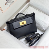 Top Grade Hermes Original Togo Leather Bag H3621 Black