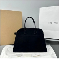 ​Best Quality The Row Soft Margaux 15 Bag In Suede TR4125 Black