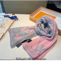 Most Popular Chanel Knit Cashmere Long Scarf 32x180cm CH0111 Grey/Pink 2024