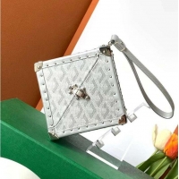 Promotional Luxurious Goyard Dé Trunk Clutch Bag 8215 Silver