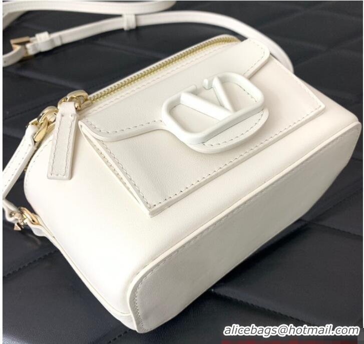 Top Quality VALENTINO Mini LOCO calfskin box bag HT098 WHITE