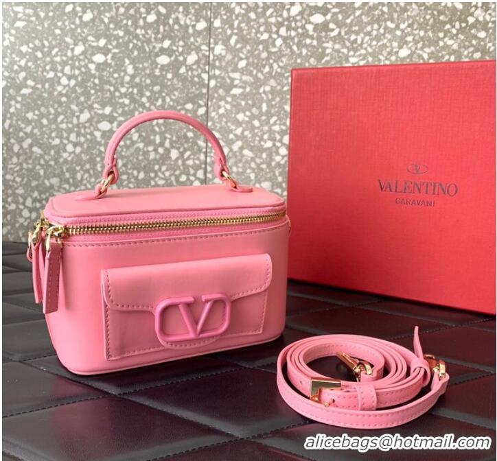 Top Quality VALENTINO Mini LOCO calfskin box bag HT098 PINK