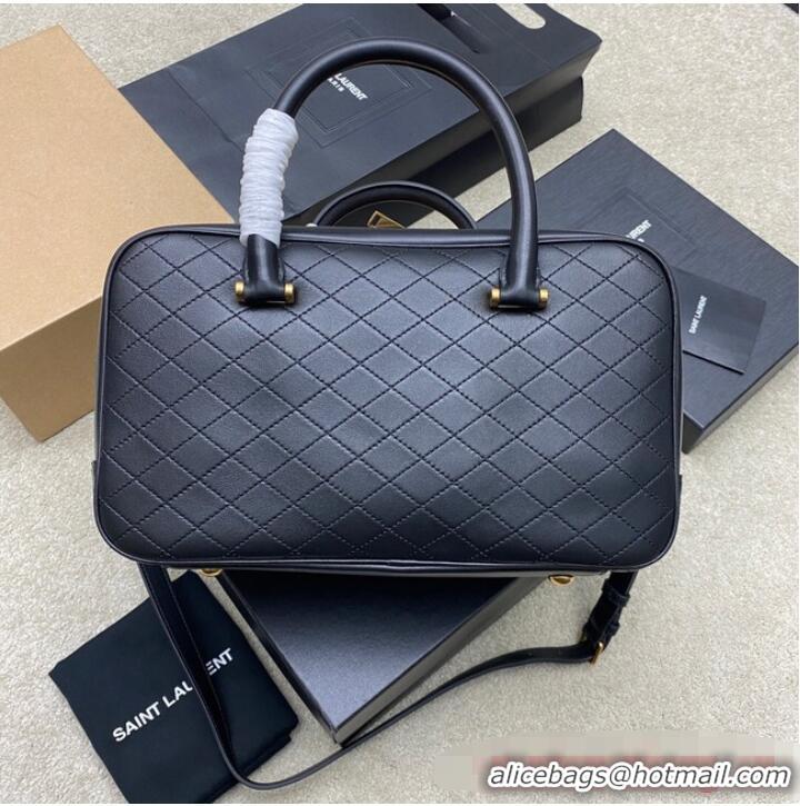 Super Quality Yves Saint Laurent LYIA DUFFLE IN QUILTED LAMBSKIN 766785 Black