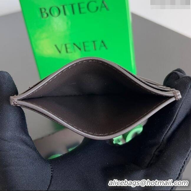 Affordable Price Bottega Veneta Intrecciato Credit Card Case 749449 Greem/Chocolate 2024