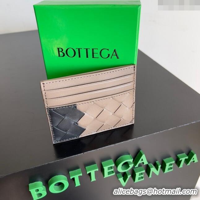 Best Price Bottega Veneta Intrecciato Credit Card Case 749449 Black/Grey 2024