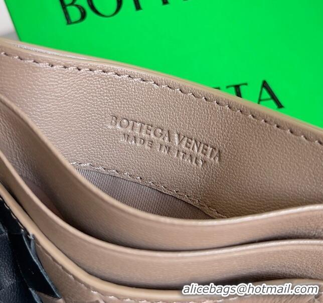 Best Price Bottega Veneta Intrecciato Credit Card Case 749449 Black/Grey 2024