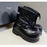 Good Product Balenciaga Skiwear- Alaska Low Boot in black leather Black 0109034