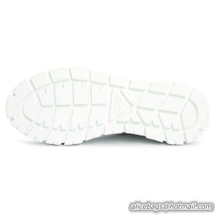 Market Sells Prada Double Wheel Re-Nylon Gabardine Sneakers PA8590 White/Black