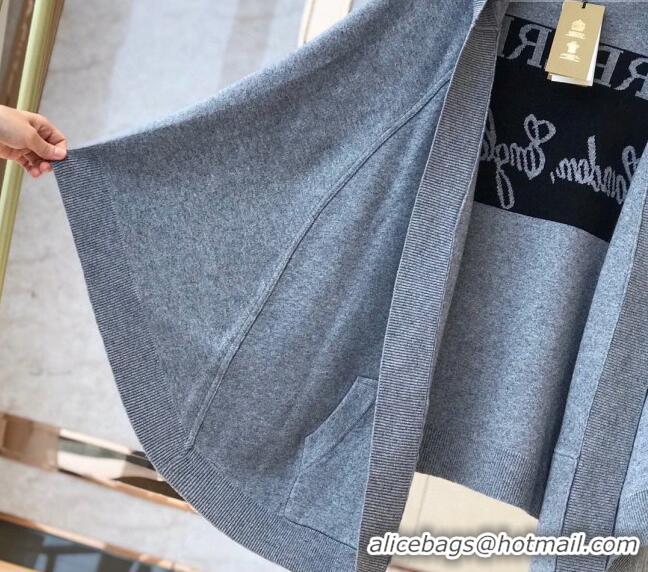 Buy Promotional Burberry Wool Cashmere Cape B0131 Grey 2024