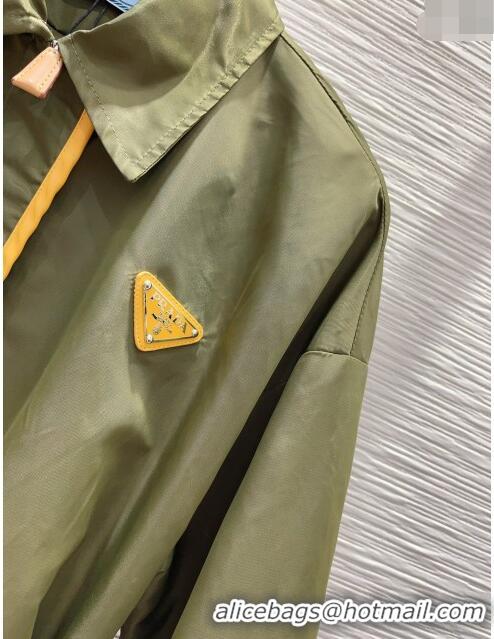 Market Sells Prada Jacket with Belt P031323 Green 2024