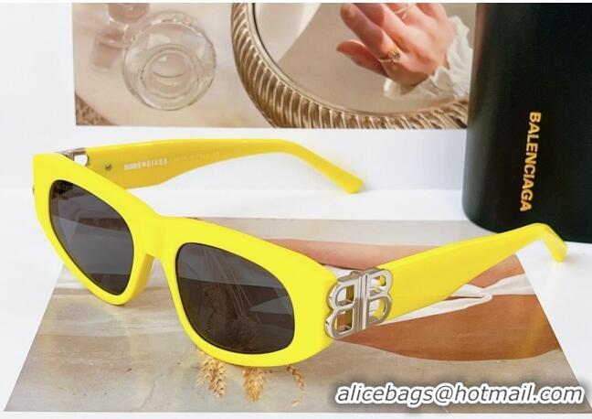 Low Cost Balenciaga Sunglasses BB0095 Yellow 2023