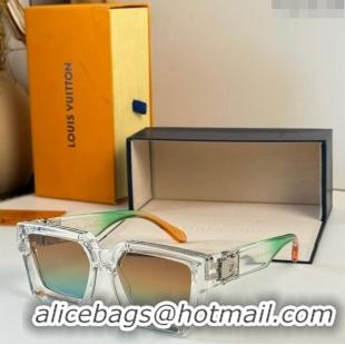 Latest Style Louis Vuitton 1.1 Millionaires Sunglasses Z1165 Transparent/Green 2023
