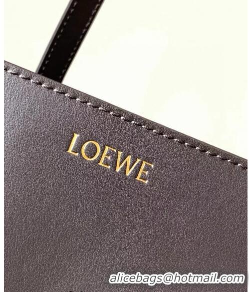 Luxurious Fashion Loewe Medium Puzzle Fold Tote in patchwork calfskin L9082 Red/Dark Grey 2023
