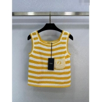 ​Luxury Discount Fendi Knit Vest F022624 Yellow 2024