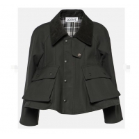 ​Grade Promotional Loewe Trapeze Waxed Cotton Jacket L0799 Black