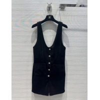 Best Luxury Chanel Velvet Dress CH031317 Black 2024
