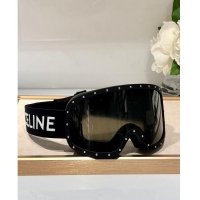 Buy Fashionable Celine Ski Mask in Plastic with Metal Studs & Mirror Lenses CE2902 Black 2023