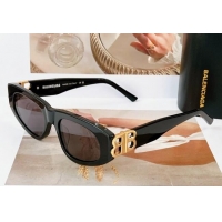 Traditional Discount Balenciaga Sunglasses BB0095 Black 2023