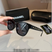 Inexpensive Chanel Sunglasses 030404 Black 2024