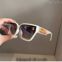 Cheap Classic Chanel Sunglasses with Colored Print 0305 Orange 2024 