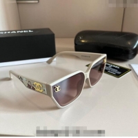 Original Cheap Chanel Sunglasses with Colored Print 0305 Grey 2024
