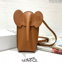 Promotional Loewe Elephant Pocket in Classic Calfskin LE1336 Brown