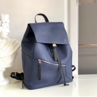 Grade Design Loewe Puzzle Backpack Bag in Grained Calfskin 10288 Blue 2023