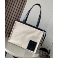 Affordable Price Loewe Cushion Canvas Tote Bag L1062 White/Black 2023
