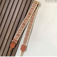 Good Product Loewe Anagram strap in jacquard and calfskin 4x134cm L9122 Brown 2023