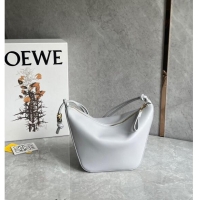 Top Quality Loewe Mini Hammock Hobo bag in Classic Calfskin 262315 Pale Grey 2023