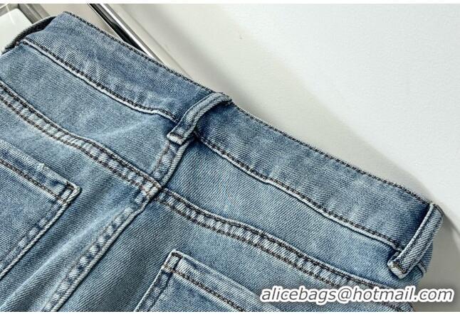 Fashion Discount Loewe Crystal Denim Jeans L040311 Blue 2024