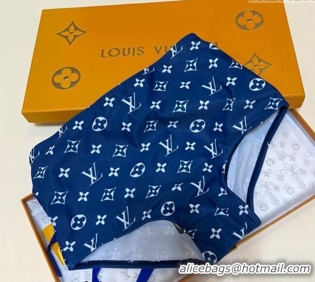 ​Luxurious Discount Louis Vuitton Two Pieces Swimwear 030601 Navy Blue 2024