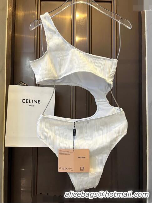 ​Best Quality Miu Miu Striped Swimwear 0308 White 2024