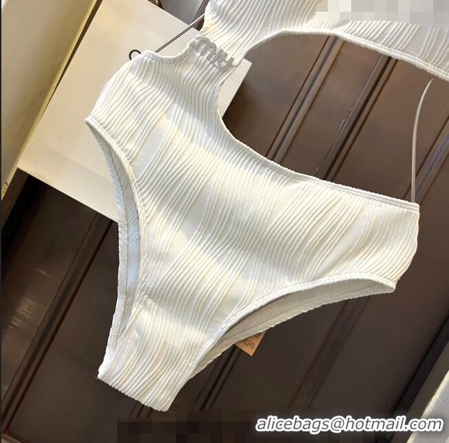 ​Best Quality Miu Miu Striped Swimwear 0308 White 2024