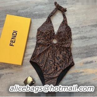 Top Grade Fendi FF Swimwear FE040102 Brown/Black 2024