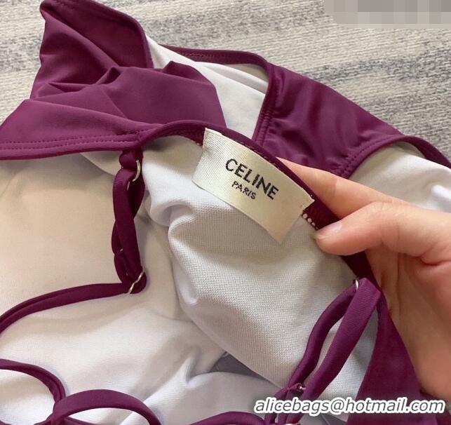 ​Top Grade Celine Swimwear CE040101 Purple 2024