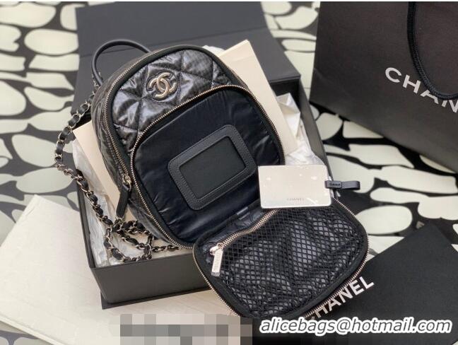 Promotional Chanel Coco Neige Nylon Backpack Bag AS4366 Black 2024