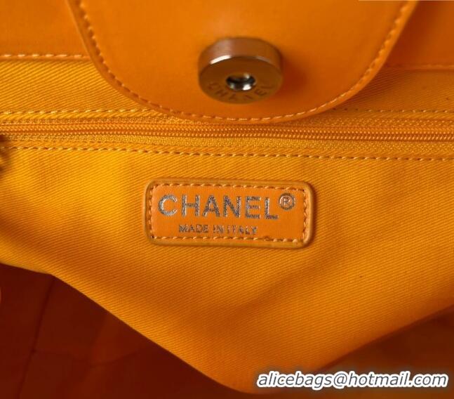 Promotional Chanel Shaded Calfskin Shopping Bag AS3351 Orange/Coral/Pink 2024