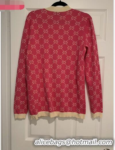 Top Grade Gucci Mongram Cardigan Sweater G7841 Pink