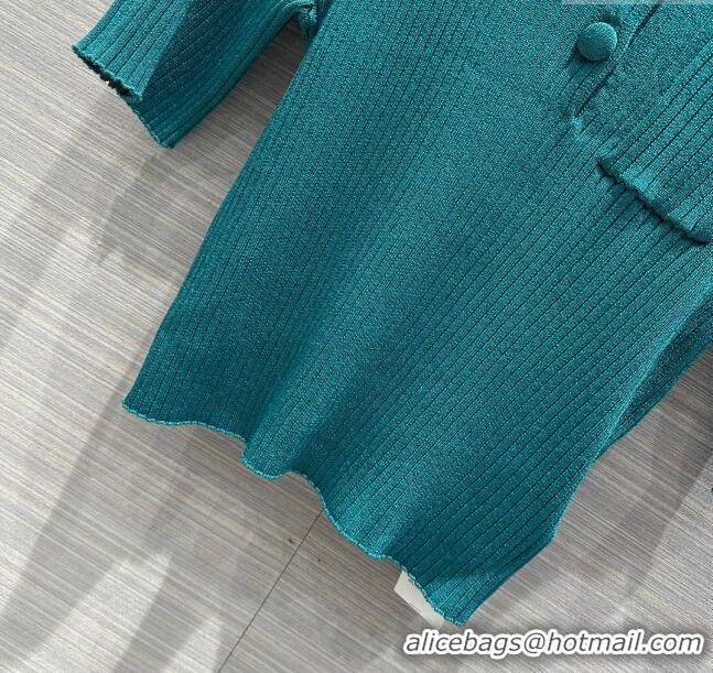 Top Grade Gucci Knit Short-sleeved Sweater G043014 Green 2024
