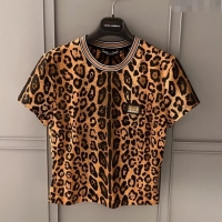 ​Reasonable Price Dolce & Gabbana Leopard Cotton T-shirt DG032709 2024
