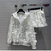Buy Discount Dior Butterfly Jacket and Shorts D032727 White 2024
