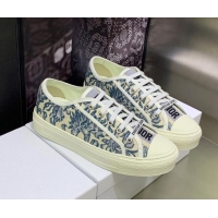 Good Looking Dior Walk'n'Dior Sneakers in Embroidered Cotton Denim Blue 226010