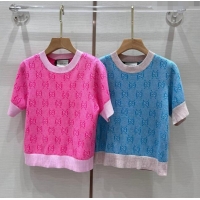 ​Low Price Gucci GG Wool Short-sleeved Sweater CH032735 2024