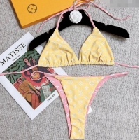Trendy Design Louis Vuitton Two-Pieces Swimwear 030601 Yellow/Pink 2024