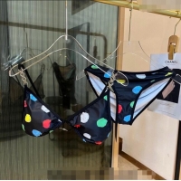 ​Best Price Louis Vuitton Two Pieces Swimwear 030601 Black/Dots Painting 2024