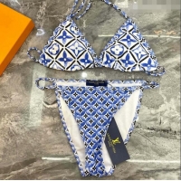 ​Top Design Louis Vuitton One Piece Swimwear 030603 Blue/White 2024